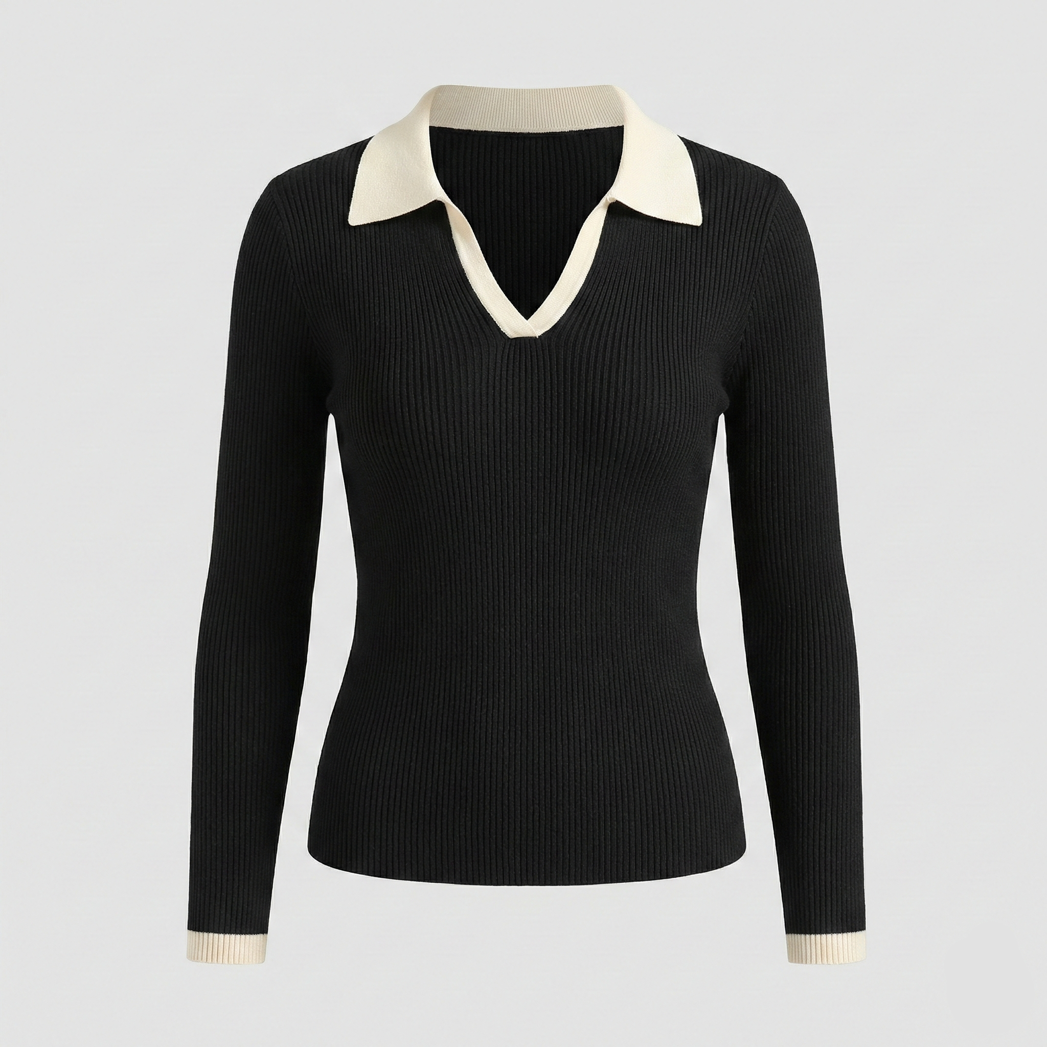 Noelle Rib Strik Polo